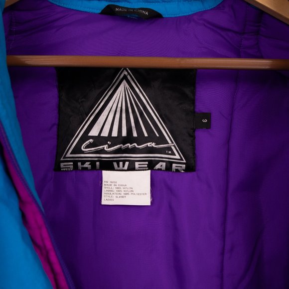 Vintage Cima neon ski jacket-6 - Picture 3 of 4